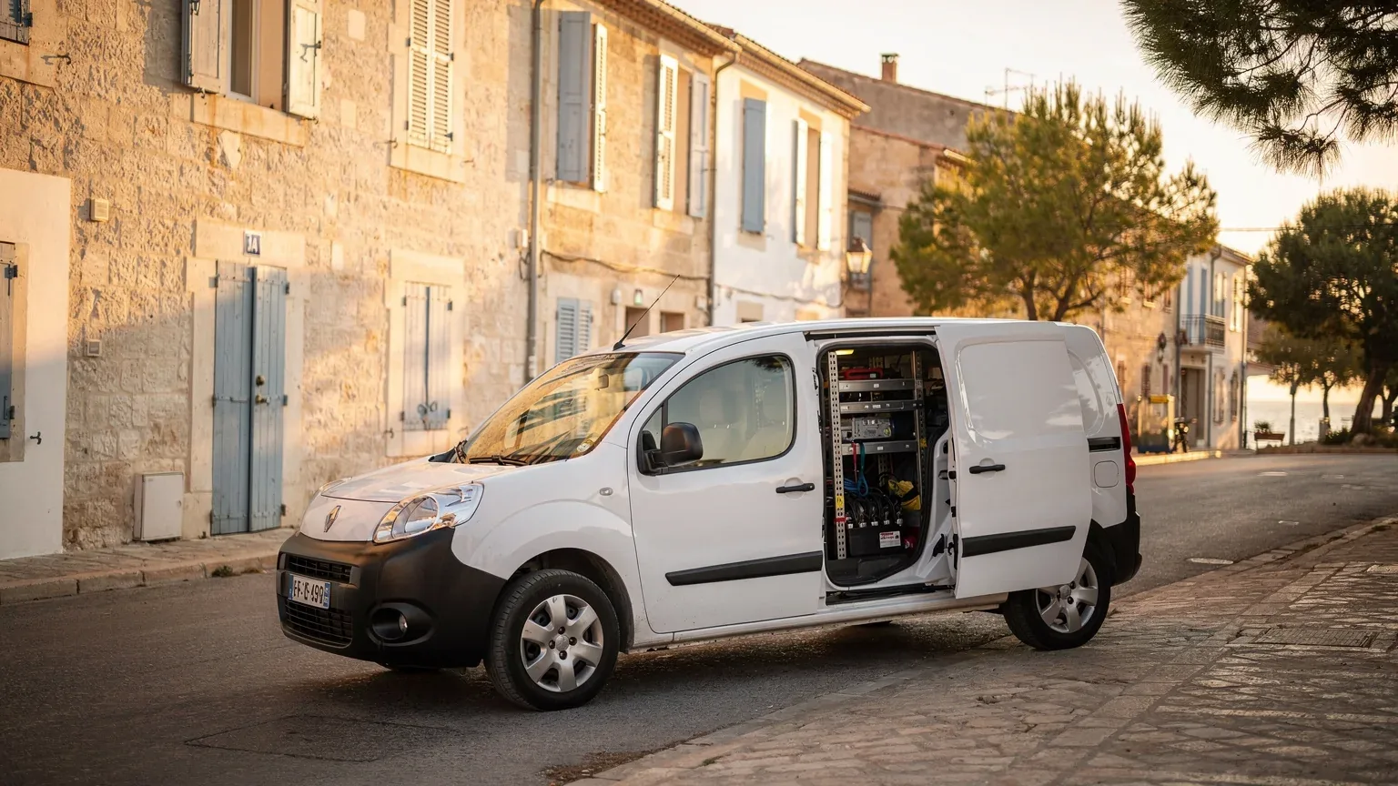 Fourgon d'intervention du serrurier à Saint-Cyprien